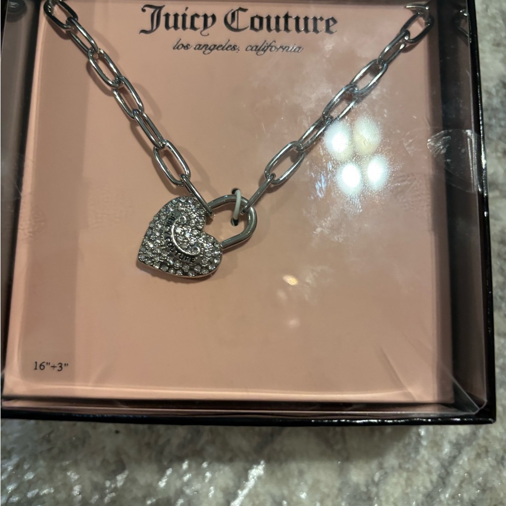 Juicy Couture Silver Heart Necklace